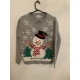 Atmosphere Grey Snowman Christmas Jumper Womens Uk Size 12