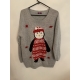 F&F Grey Penguin Christmas Jumper Womens Uk Size 20