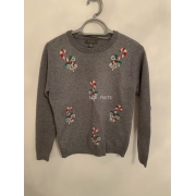 Primark Grey Candy Christmas Jumper Womens Uk Size M 10/12