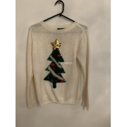 George White Christmas Tree Christmas Jumper Womens Uk Size 12