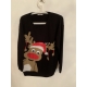 TU Black Reindeer Christmas Jumper Womens Uk Size 14