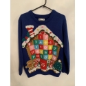 Atmosphere Blue Calender Christmas Jumper Womens Uk Size 14/16