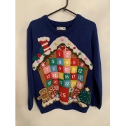 Atmosphere Blue Calender Christmas Jumper Womens Uk Size 14/16