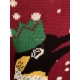 Thread Bear Burgundy Penguin Christmas Jumper Mens Uk Size S