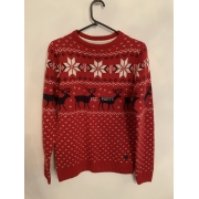 Soul Star Clothing Red Reindeer Christmas Jumper Mens Uk Size M