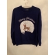 Deadly Christmas Jumper Blue Reindeer Christmas Jumper Mens UK Size M