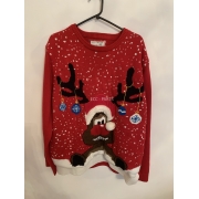 Knitwear F&F Red Reindeer Christmas Jumper Mens Uk Size 3XL