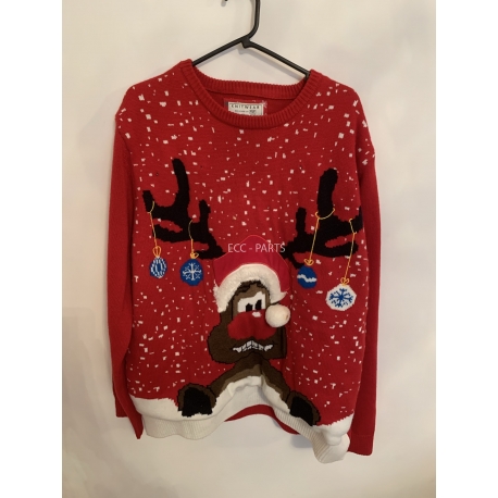 Knitwear F&F Red Reindeer Christmas Jumper Mens Uk Size 3XL