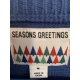 Cedar Wood State Blue Reindeer Christmas Jumper Mens Uk Size M