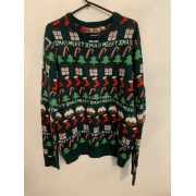 Star Clothing Green Festive Christmas Jumper Mens Uk Size XL