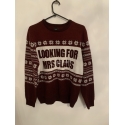 Burton Menswear Burgundy Looking For Mrs Claus Christmas Jumper Mens Uk Size M