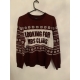 Burton Menswear Burgundy Looking For Mrs Claus Christmas Jumper Mens Uk Size M