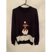 George Blue Penguin Christmas Jumper Mens Uk Size M