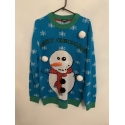 Cargoquay Blue Snowman Christmas Jumper Mens Uk Size XL
