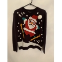 Atmosphere Black Christmas Jumper Santa Womens Uk Size 12