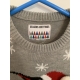 Seasons Greetings Grey Christmas Jumper Penguin Womens Sizes In Description