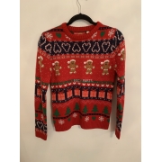 Star Clothing Red Festive Christmas Jumper Womens Uk Size 8