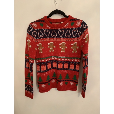 Star Clothing Red Festive Christmas Jumper Womens Uk Size 8