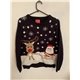 Atmosphere Blue Santa Reindeer Christmas Jumper Womens Uk Size 12