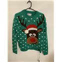 Atmosphere Green Reindeer Christmas Jumper Womens Uk Size 12