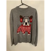 Primark Grey Christmas Dog Christmas Jumper Womens Uk Size 14/16