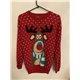 Red Reindeer Christmas Jumper Red Womens 