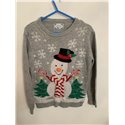 Atmosphere Grey Snowman Christmas Jumper Uk Size S