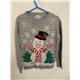 Atmosphere Grey Snowman Christmas Jumper Uk Size S