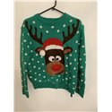 Atmosphere Green Reindeer Christmas Jumper Womens Uk Size 14