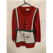 George Red Mrs Claus Christmas Jumper Womens Uk Size M