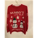 Blooming Marvellous Red Mummys Little Snowflake Christmas Jumper Womens Uk Size L