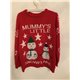 Blooming Marvellous Red Mummys Little Snowflake Christmas Jumper Womens Uk Size L