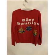 Atmosphere Red Nice Baubles Christmas Jumper Womens Uk Size 10