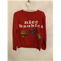 Atmosphere Red Nice Baubles Christmas Jumper Womens Uk Size 10