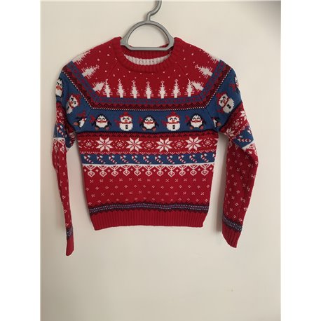 Dunnes Red Festive Christmas Jumper Boys 8/9 Years