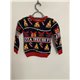 Undeniable Dudes Blue Festive Pizza Tree Christmas Jumper Boys 5 Years