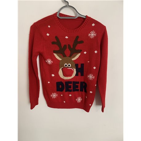 Dunnes Red Oh Dear Christmas Jumper Boys 10/11 Years