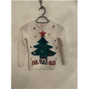 George White Fab-Yule-Us Christmas Jumper Girls 7/8 Years