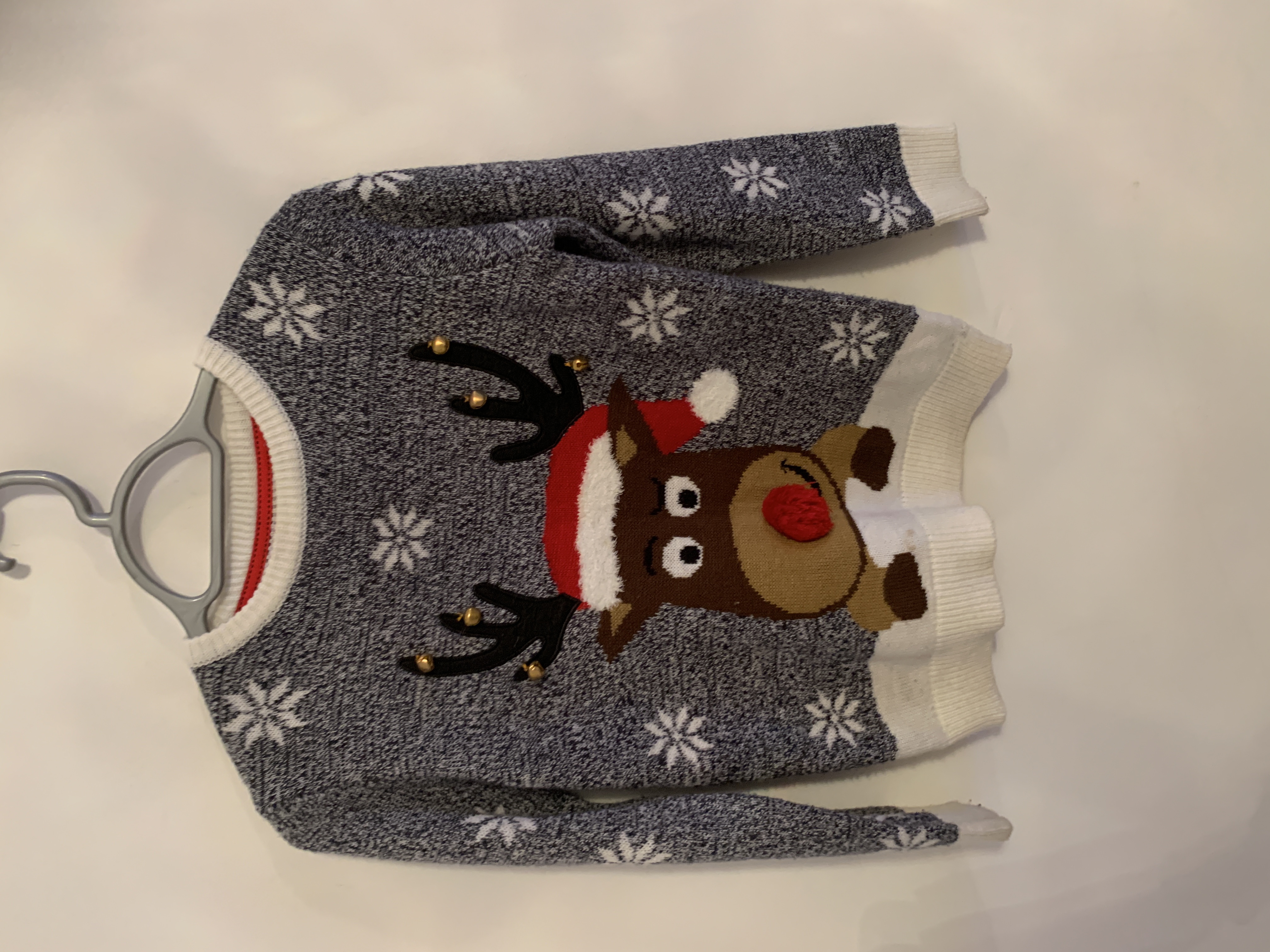 Grey reindeer outlet jumper