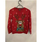 Primark Red Reindeer Christmas Jumper 11/12 Years