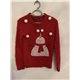 Brave Soul Red Snowman Christmas Jumper Girls Size XS