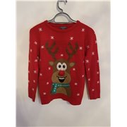 Primark Red Reindeer Christmas Jumper Girls 11/12 Years