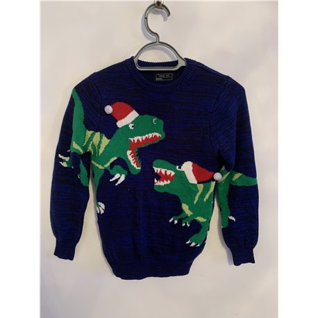 Next Blue Christmas Dinosaur Christmas Jumper Boys 9 Years