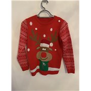 Dunnes Red Reindeer Christmas Jumper Boys 31/32 Inches