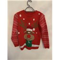 Dunnes Red Reindeer Christmas Jumper Boys 31/32 Inches