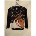 F&F Blue Reindeer Christmas Jumper Boys 10/11 Years