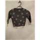 Rebel Grey Reindeer Christmas Jumper Boys 4/5 Years