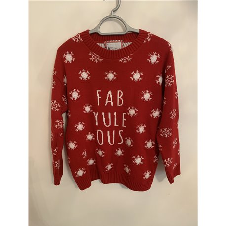 Fab Yule Ous Red Christmas Jumper Womens Uk Size M