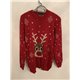 Boo Hoo Red Reindeer Christmas Jumper Womens Uk Size S/M