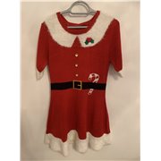 Primark Red Miss Santa Jumper / Dress Womens Uk Size 10/12 Detachable Hood